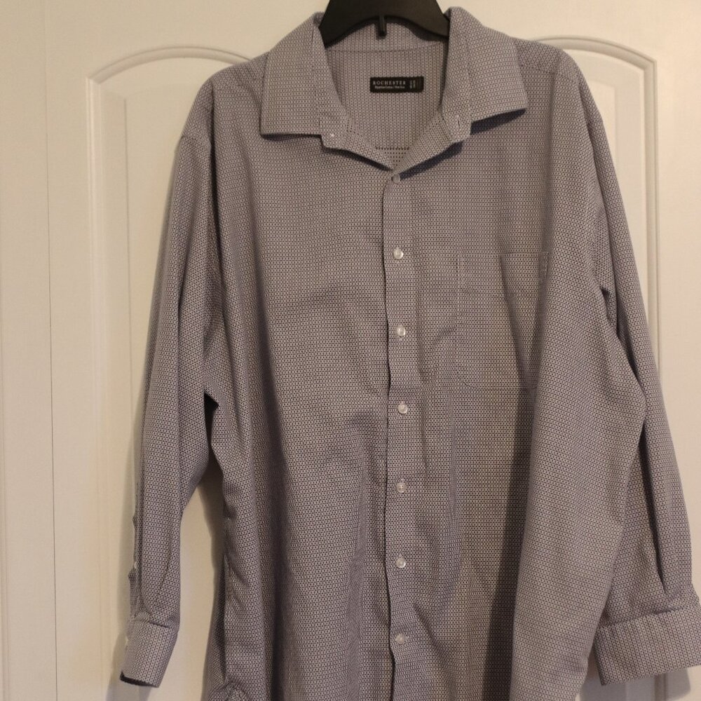 Rochester Egyptian Cotton Non Iron Button Down Dress Shirt 18 1/5